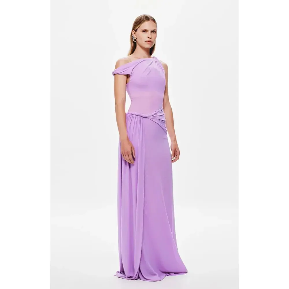 Misha THE 'SISAL' MESH DRESS Lilac L NWT - Picture 3 of 7